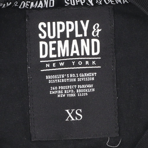 Supply & Demand Men’s Black XS Slim Fit Graphic T-Shirt