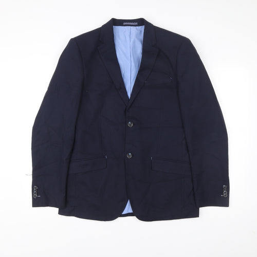 Angelo Litrico Mens Blue Slim Fit Blazer Size 48 Chest 38 Business Jacket