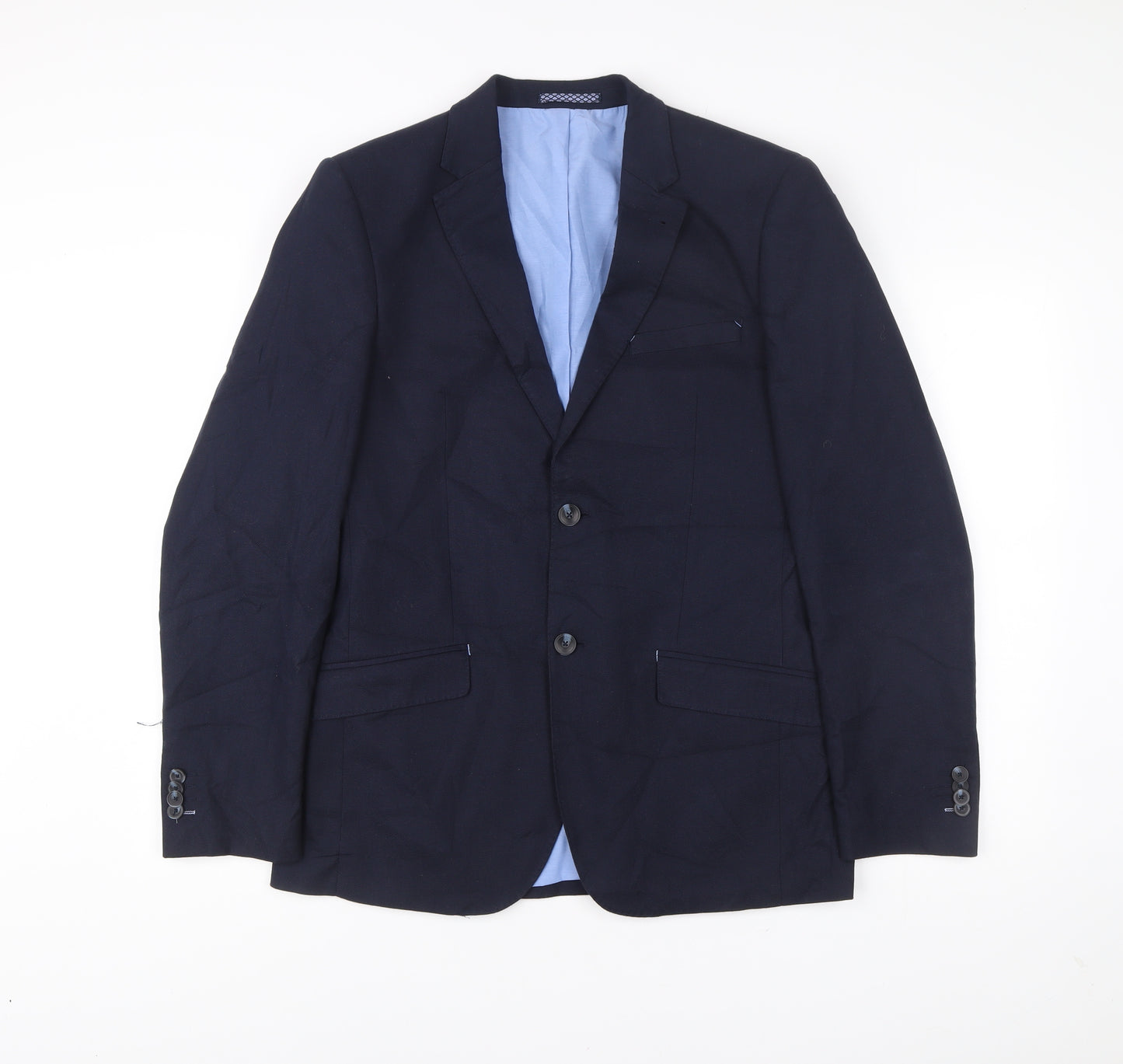 Angelo Litrico Mens Blue Slim Fit Blazer Size 48 Chest 38 Business Jacket