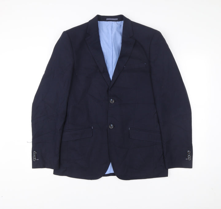 Angelo Litrico Mens Blue Slim Fit Blazer Size 48 Chest 38 Business Jacket