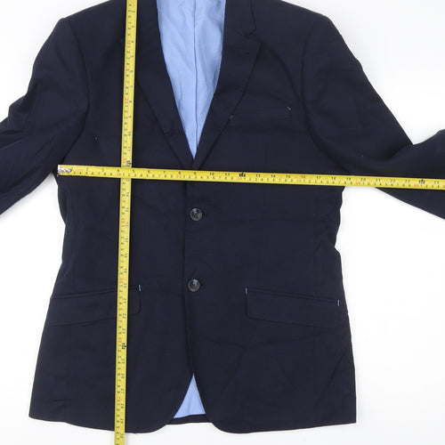 Angelo Litrico Mens Blue Slim Fit Blazer Size 48 Chest 38 Business Jacket