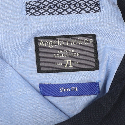 Angelo Litrico Mens Blue Slim Fit Blazer Size 48 Chest 38 Business Jacket