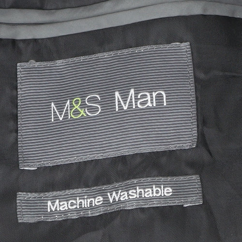 Marks and Spencer Men’s Grey Blazer Jacket 44 Chest Medium