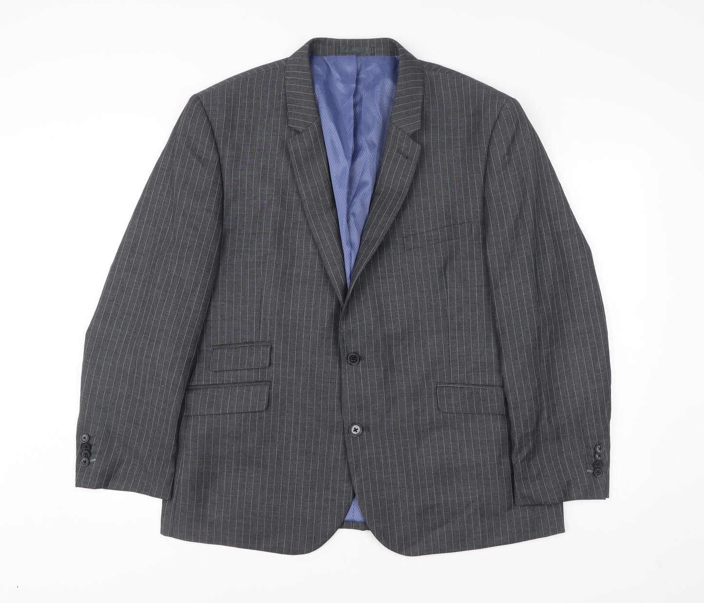 Taylor & Wright Men’s Grey Pinstripe Blazer 46S Tailored Fit Jacket