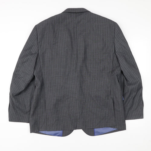 Taylor & Wright Men’s Grey Pinstripe Blazer 46S Tailored Fit Jacket