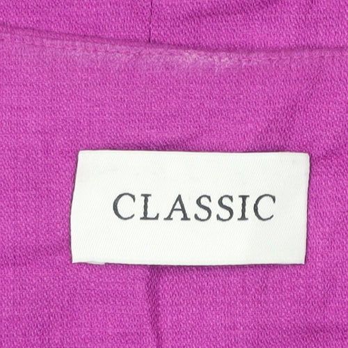 Marks and Spencer Women’s Pink Linen Blazer UK 14 Classic Work Jacket