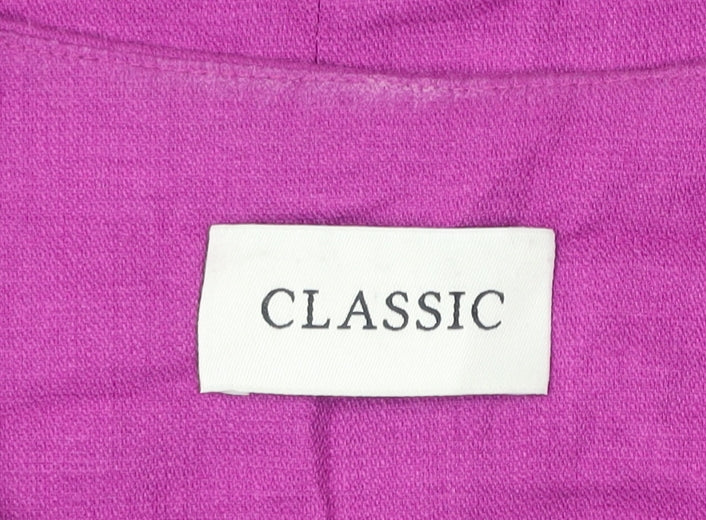 Marks and Spencer Women’s Pink Linen Blazer UK 14 Classic Work Jacket