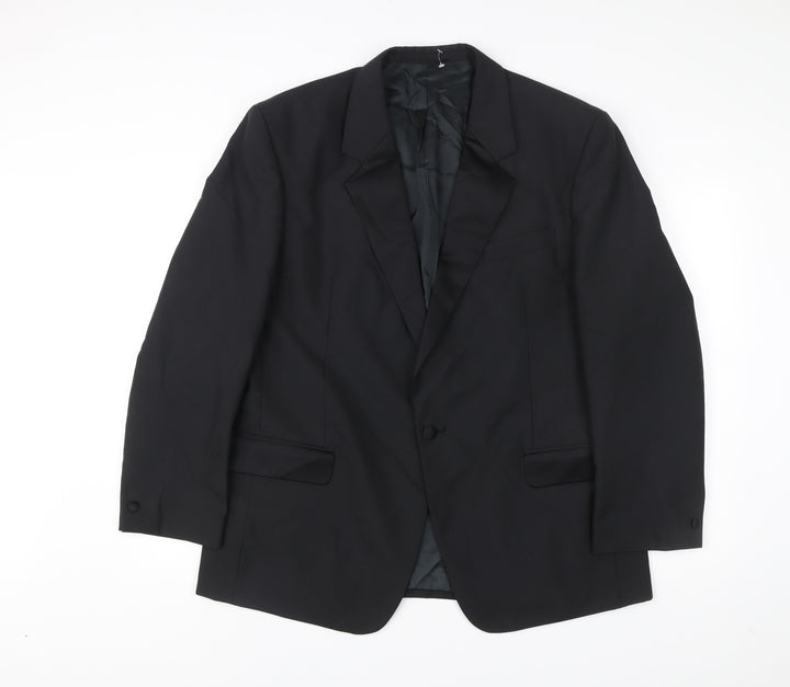 Skopes Mens Black 44S Wool Blend Blazer Jacket Formal Wear