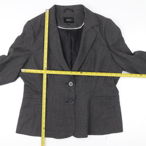 Papaya Womens Grey Size 18 Two-Button Suit Jacket Blazer
