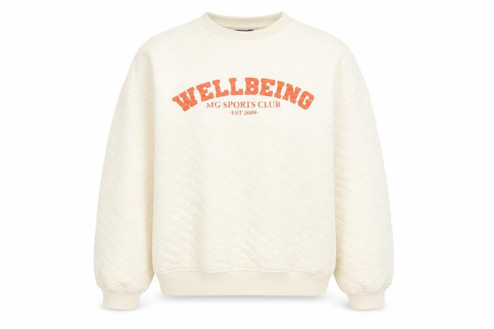 Missguided Women’s Ivory Quilted Pullover Sweatshirt UK 8
