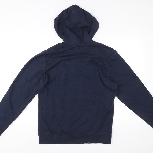 Champion Men's Blue M Pullover Hoodie Logo Embroidered