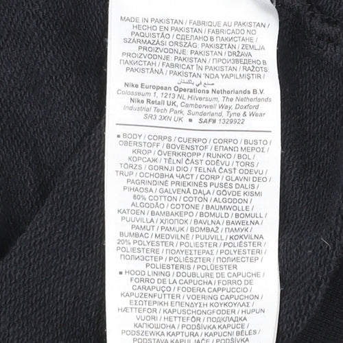 Nike Men's Black XS Pullover Hoodie Logo Graphic Sportswear