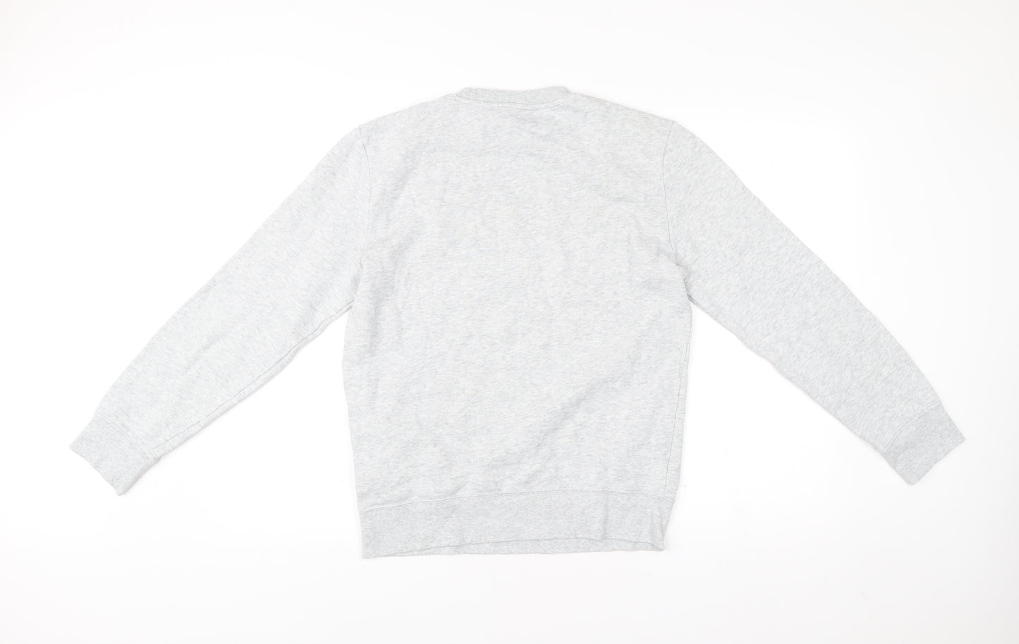 H&M Men’s Grey XS Pullover Sweatshirt with Embroidered Logo