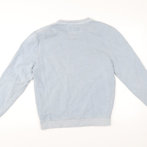 Jack Wills Men’s Blue Pullover Sweatshirt Size M Crew Neck Logo