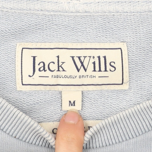Jack Wills Men’s Blue Pullover Sweatshirt Size M Crew Neck Logo