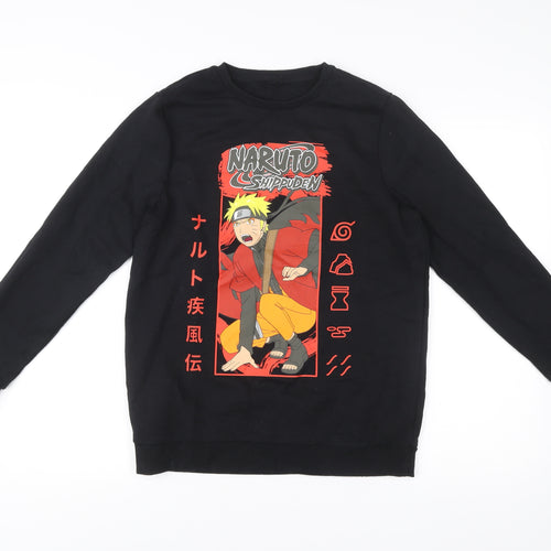 Primark Boys Black Naruto Anime Pullover Sweatshirt 13-14 Years