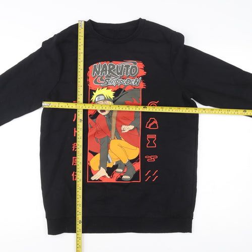 Primark Boys Black Naruto Anime Pullover Sweatshirt 13-14 Years