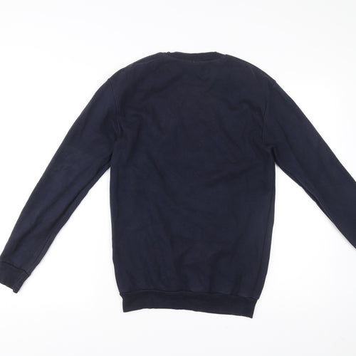 Zara Men’s Blue Crew Neck Pullover Sweatshirt Size S Regular Fit