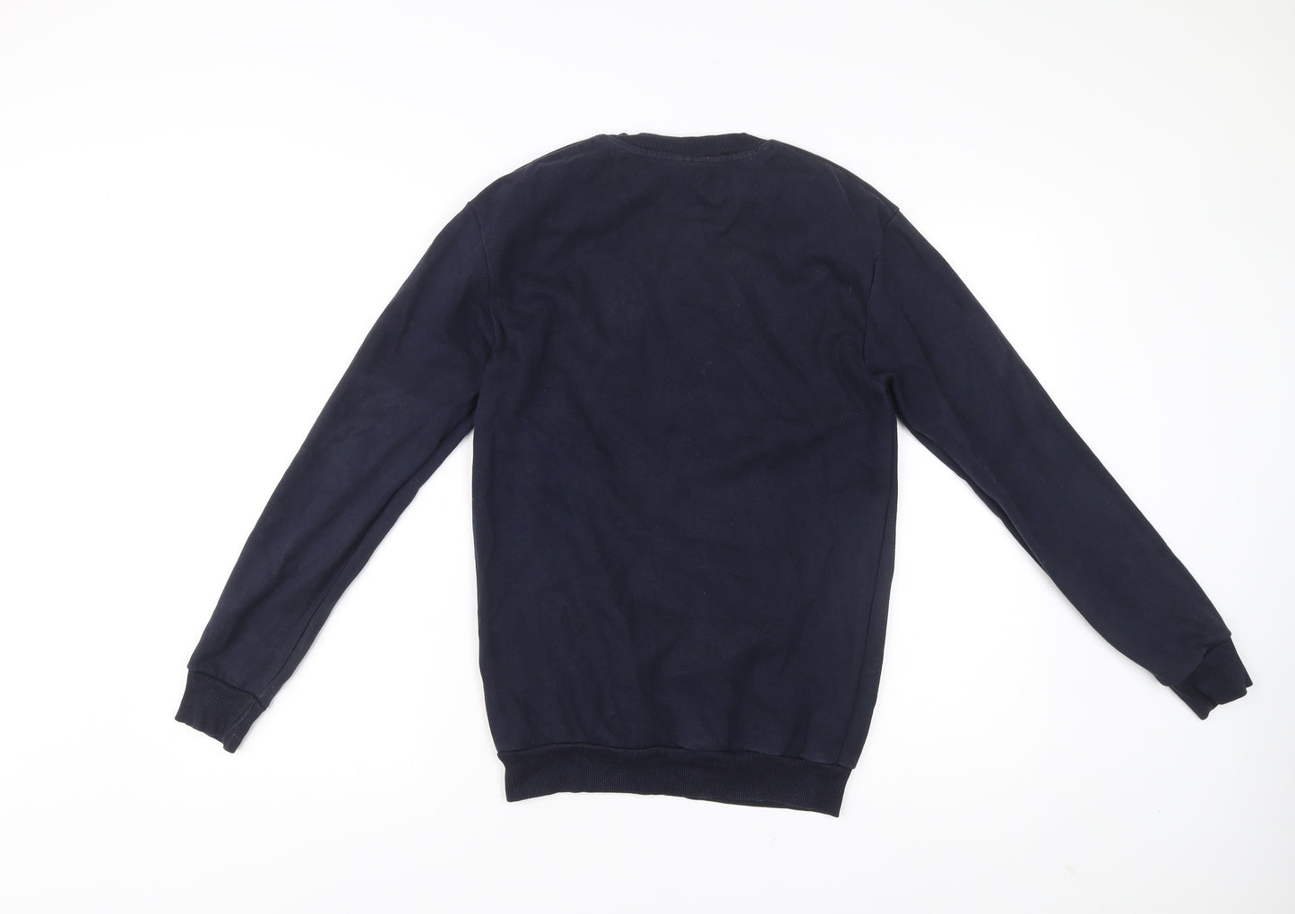 Zara Men’s Blue Crew Neck Pullover Sweatshirt Size S Regular Fit