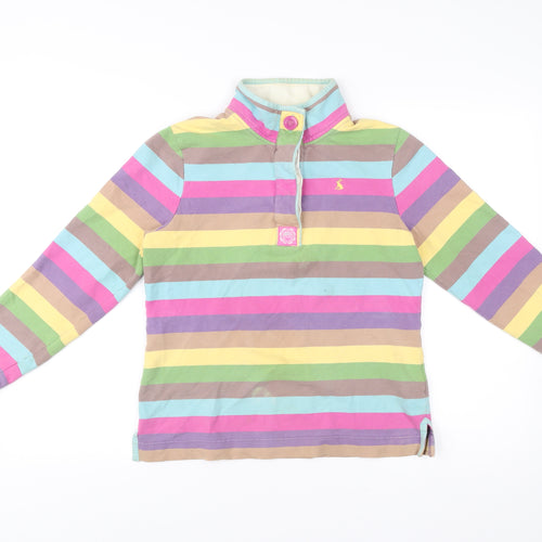 Joules Women’s Multicoloured Striped Henley Sweatshirt Size 10