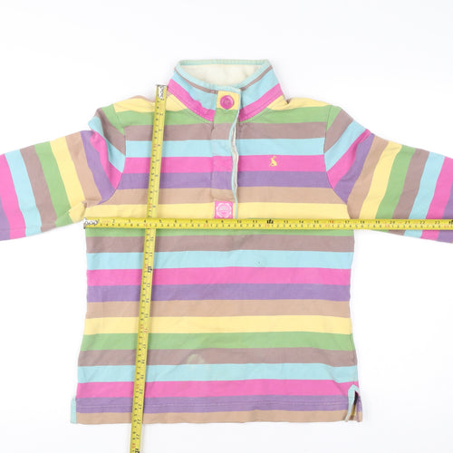 Joules Women’s Multicoloured Striped Henley Sweatshirt Size 10