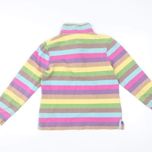 Joules Women’s Multicoloured Striped Henley Sweatshirt Size 10