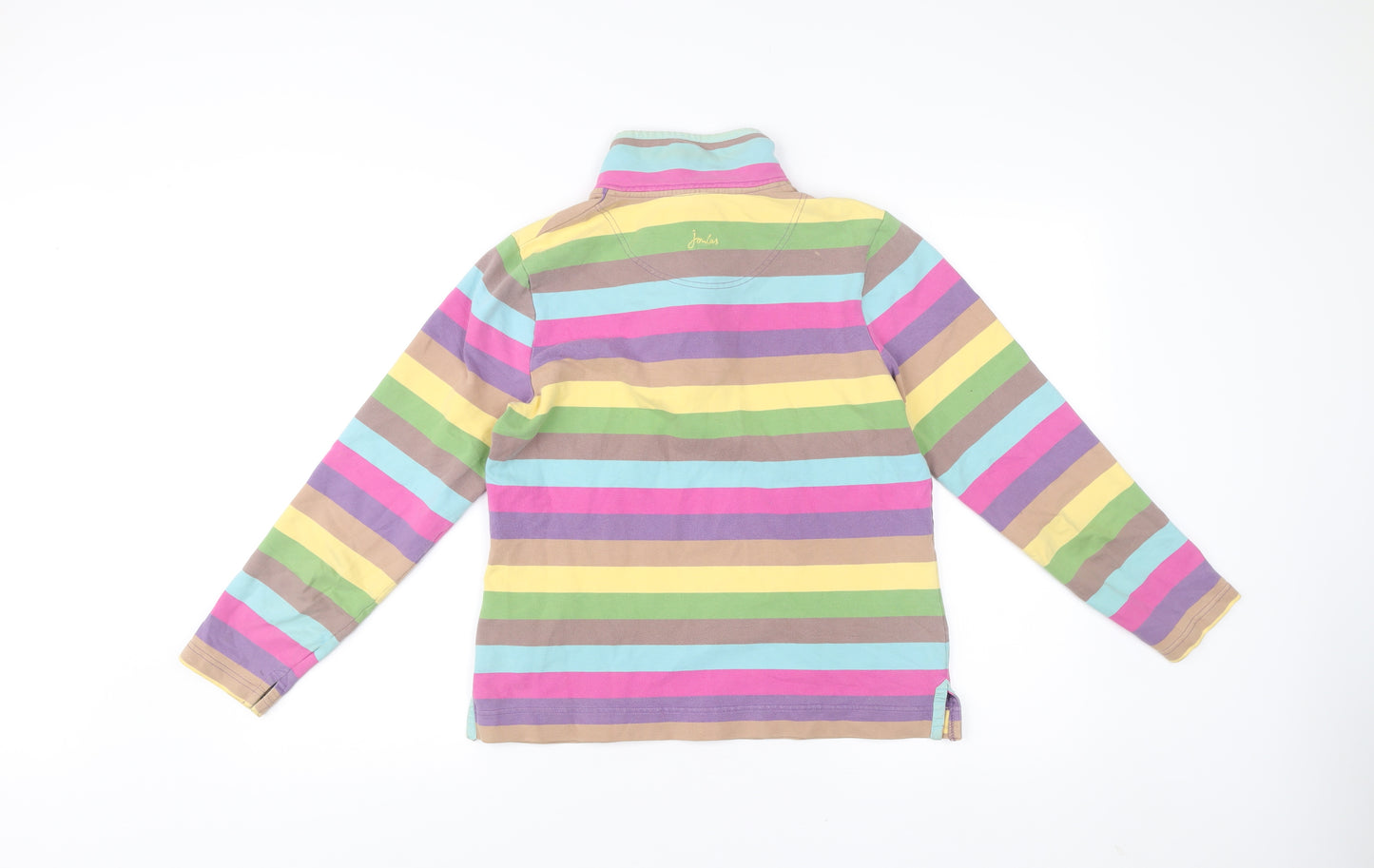 Joules Women’s Multicoloured Striped Henley Sweatshirt Size 10