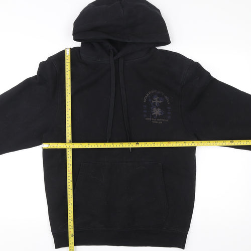 River Island Men’s Black Pullover Hoodie S Graphic Print Japanese Style