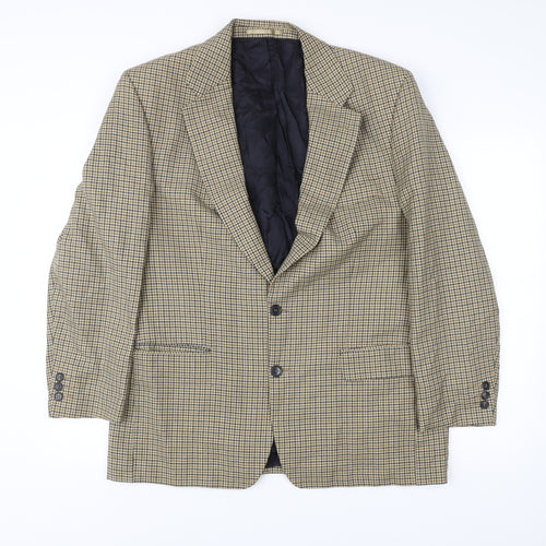 Mr Harry Men's Brown Checked Wool Blend Blazer Jacket 42R