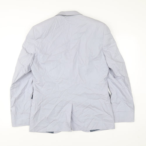 Next Men’s Grey Cotton Blazer Jacket 40R Regular Fit