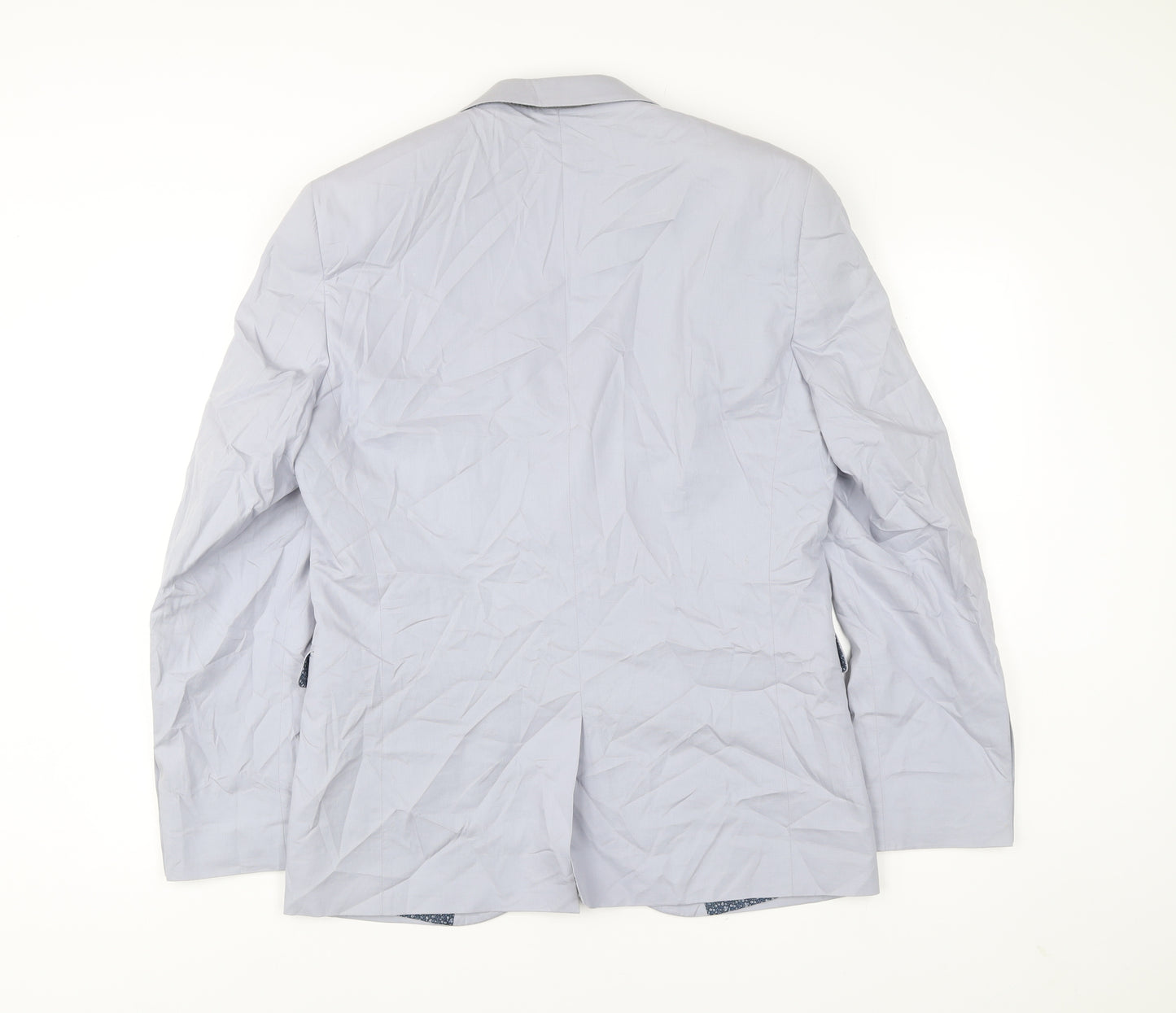 Next Men’s Grey Cotton Blazer Jacket 40R Regular Fit