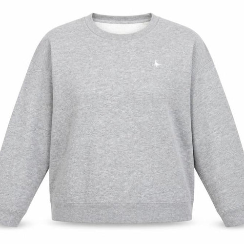 Jack Wills Womens Grey Crew Neck Sweatshirt UK 12 Cotton Blend