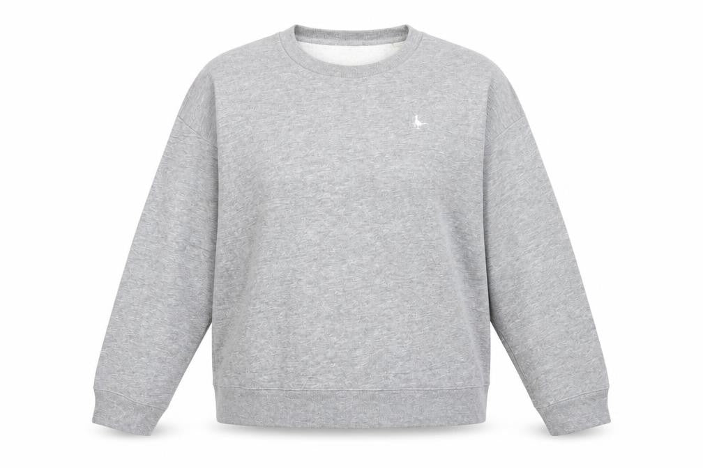 Jack Wills Womens Grey Crew Neck Sweatshirt UK 12 Cotton Blend