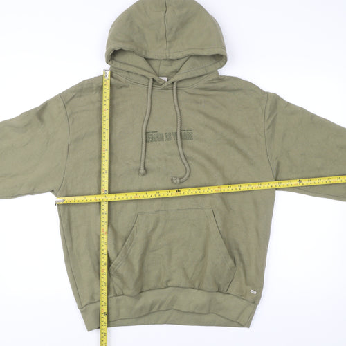 Pull&Bear Teens Green XS Graphic Print Pullover Hoodie