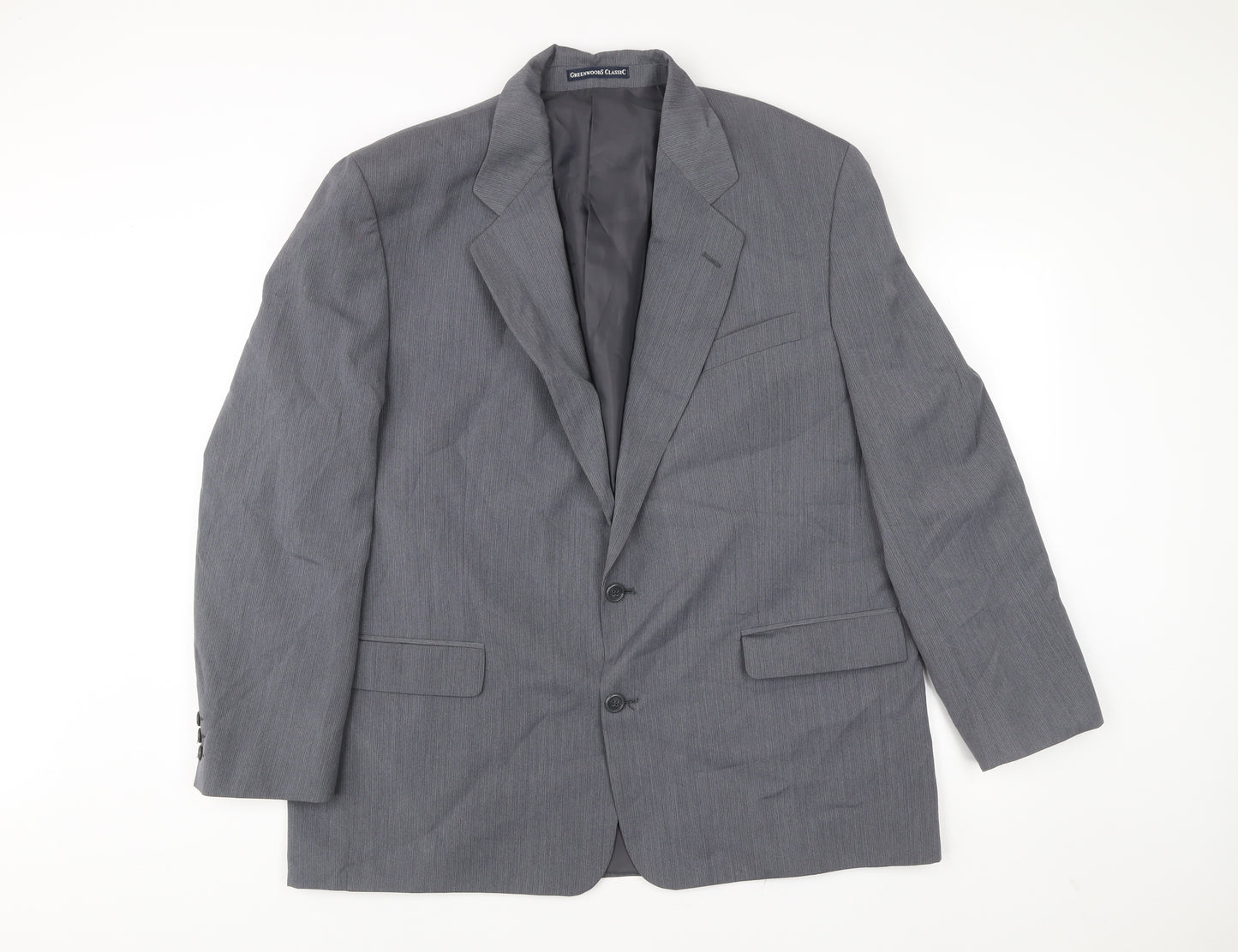 Greenwoods Classic Men's Grey 46R Wool Blend Blazer Jacket