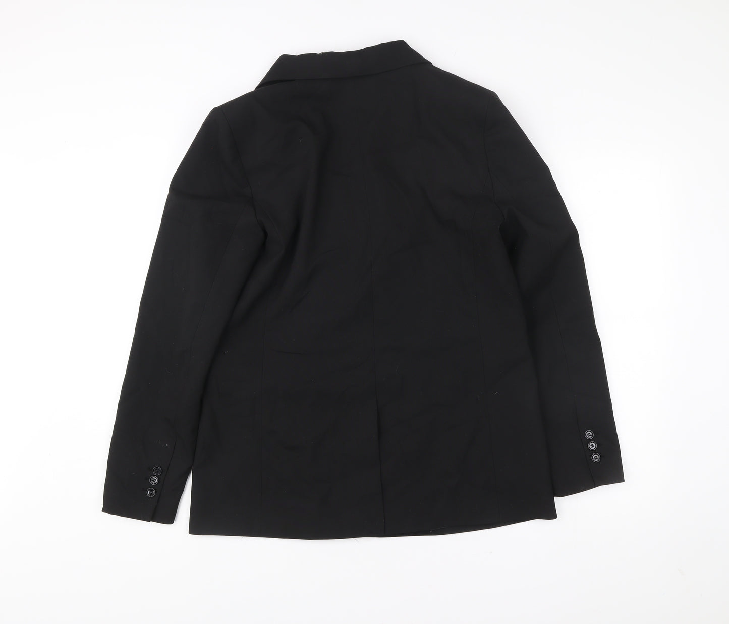MNG Women Black L Double-Breasted Tailored Blazer Jacket
