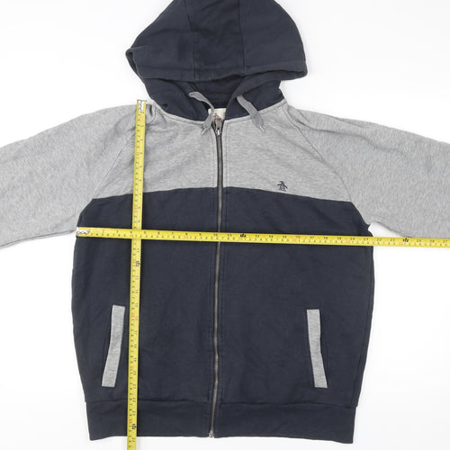 Penguin by Munsingwear Men's XL Blue Grey Full Zip Hoodie