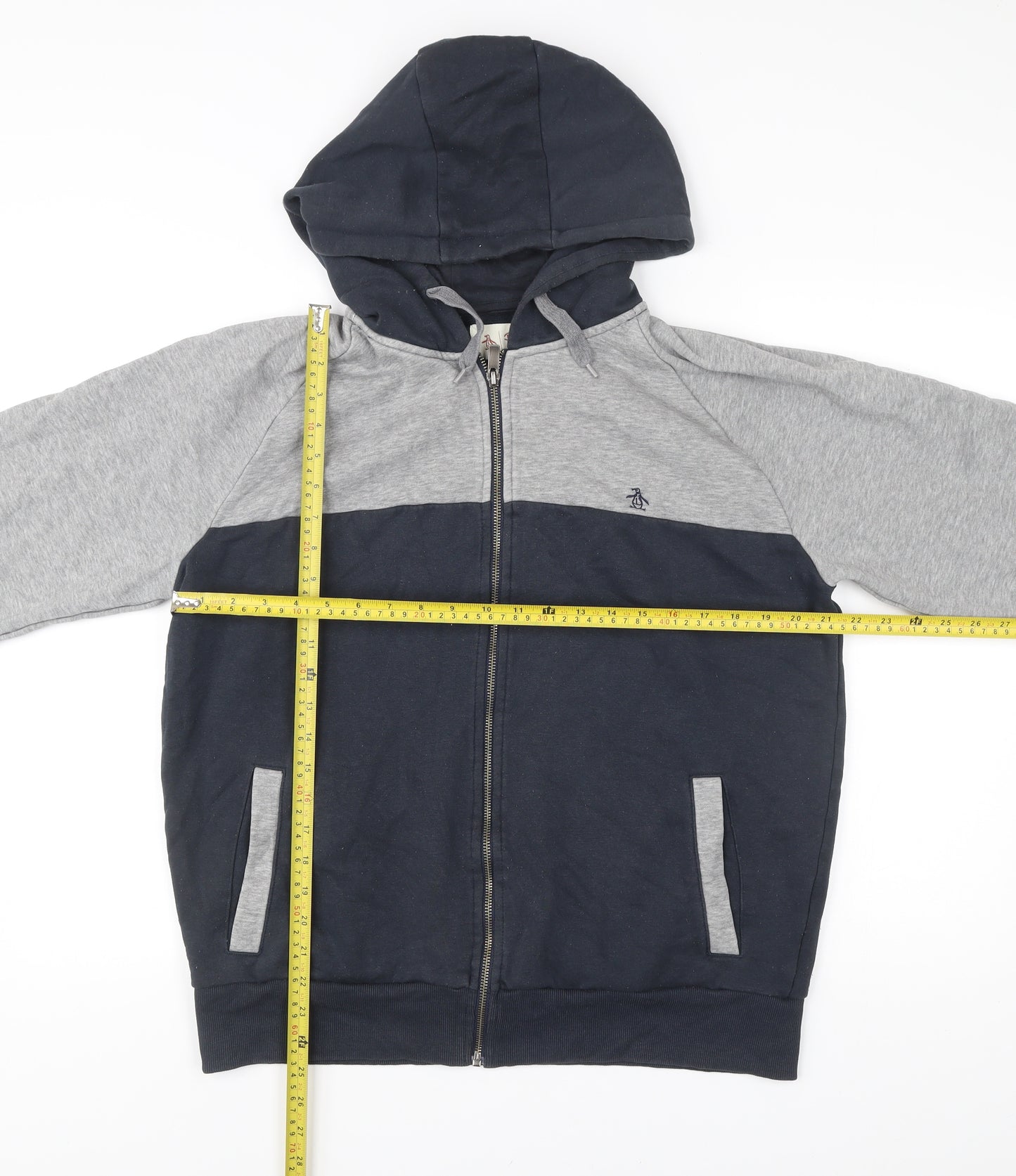Penguin by Munsingwear Men's XL Blue Grey Full Zip Hoodie