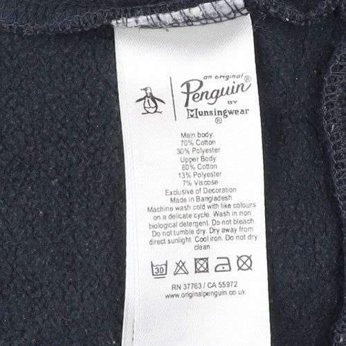 Penguin by Munsingwear Men's XL Blue Grey Full Zip Hoodie
