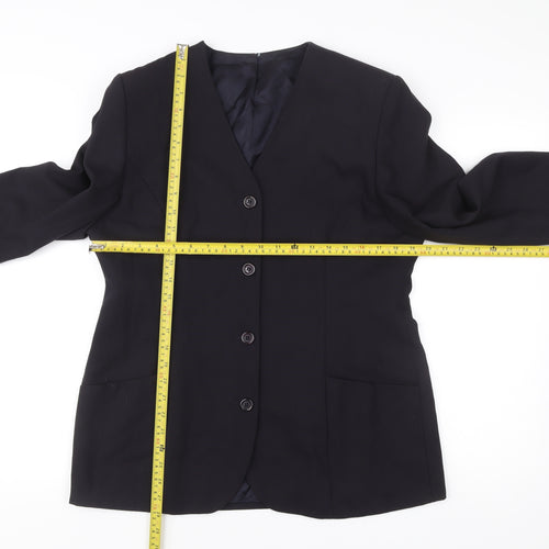 Marks and Spencer Women’s Blue Wool Petite Fit Suit Jacket UK 16