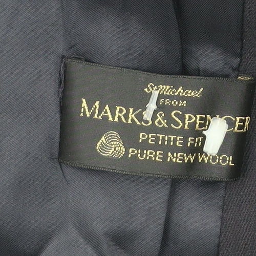 Marks and Spencer Women’s Blue Wool Petite Fit Suit Jacket UK 16