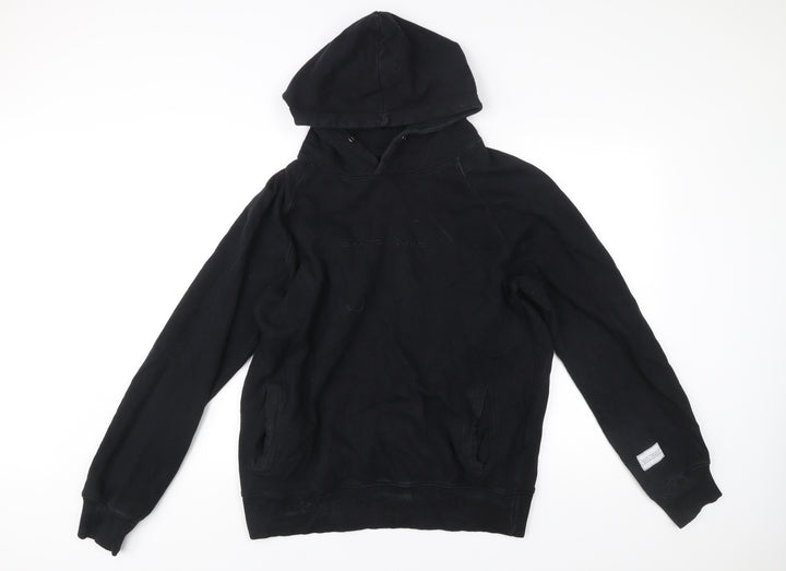 Santo Ammo Men’s Black Pullover Hoodie L Graphic Angel Print