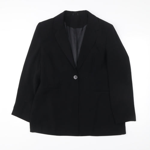 Miss Smith Womens Black Size 16 Single-Breasted Suit Jacket