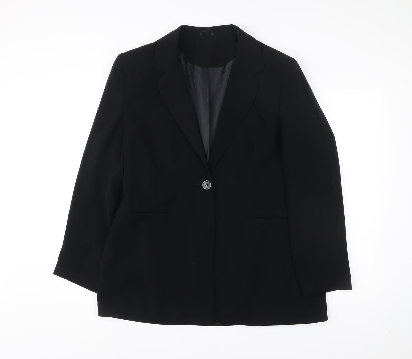 Miss Smith Womens Black Size 16 Single-Breasted Suit Jacket