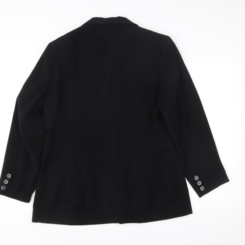 Miss Smith Womens Black Size 16 Single-Breasted Suit Jacket