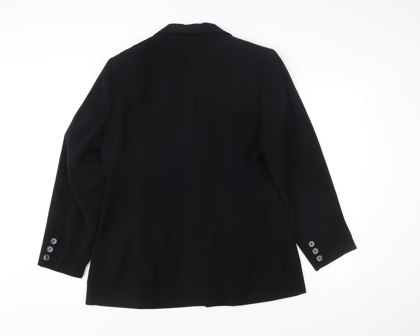Miss Smith Womens Black Size 16 Single-Breasted Suit Jacket