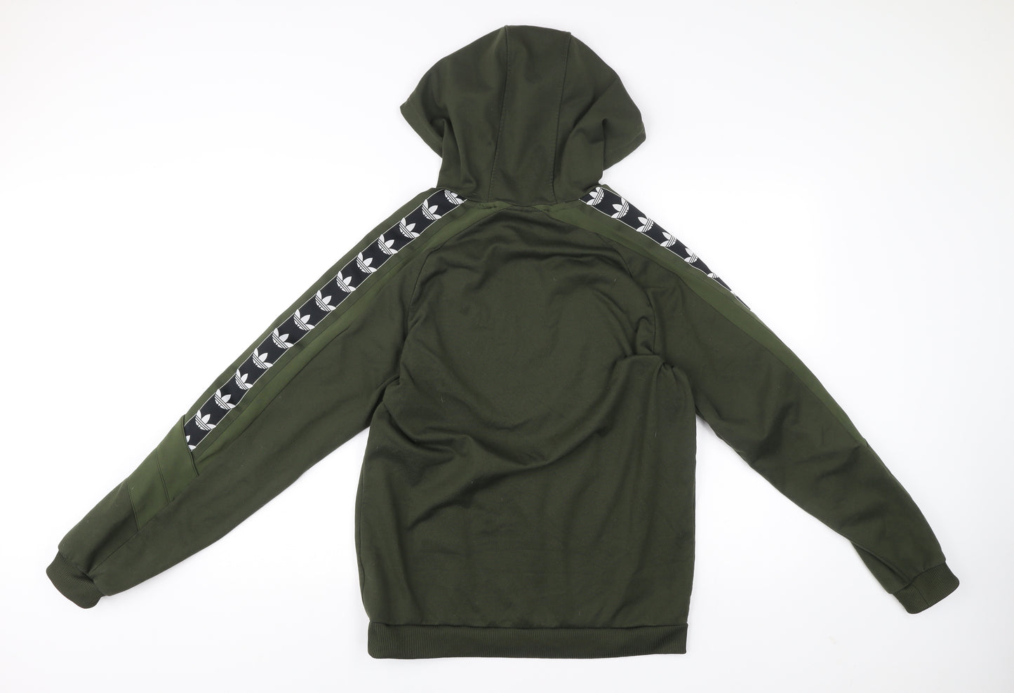 Adidas Men’s Green Pullover Hoodie Small Logo Sportswear Fleece