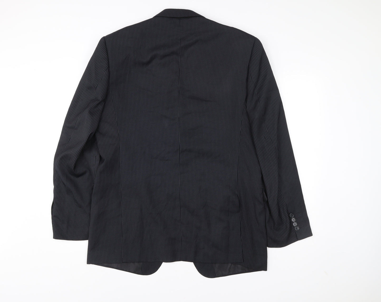 A2Bay Limited Edition Men’s Black Pinstripe Wool Blazer Jacket Size 42