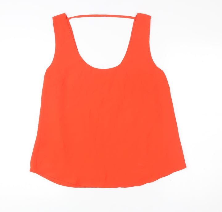 Oasis Women’s Orange Tank Top Size 16 Sleeveless Polyester Camisole