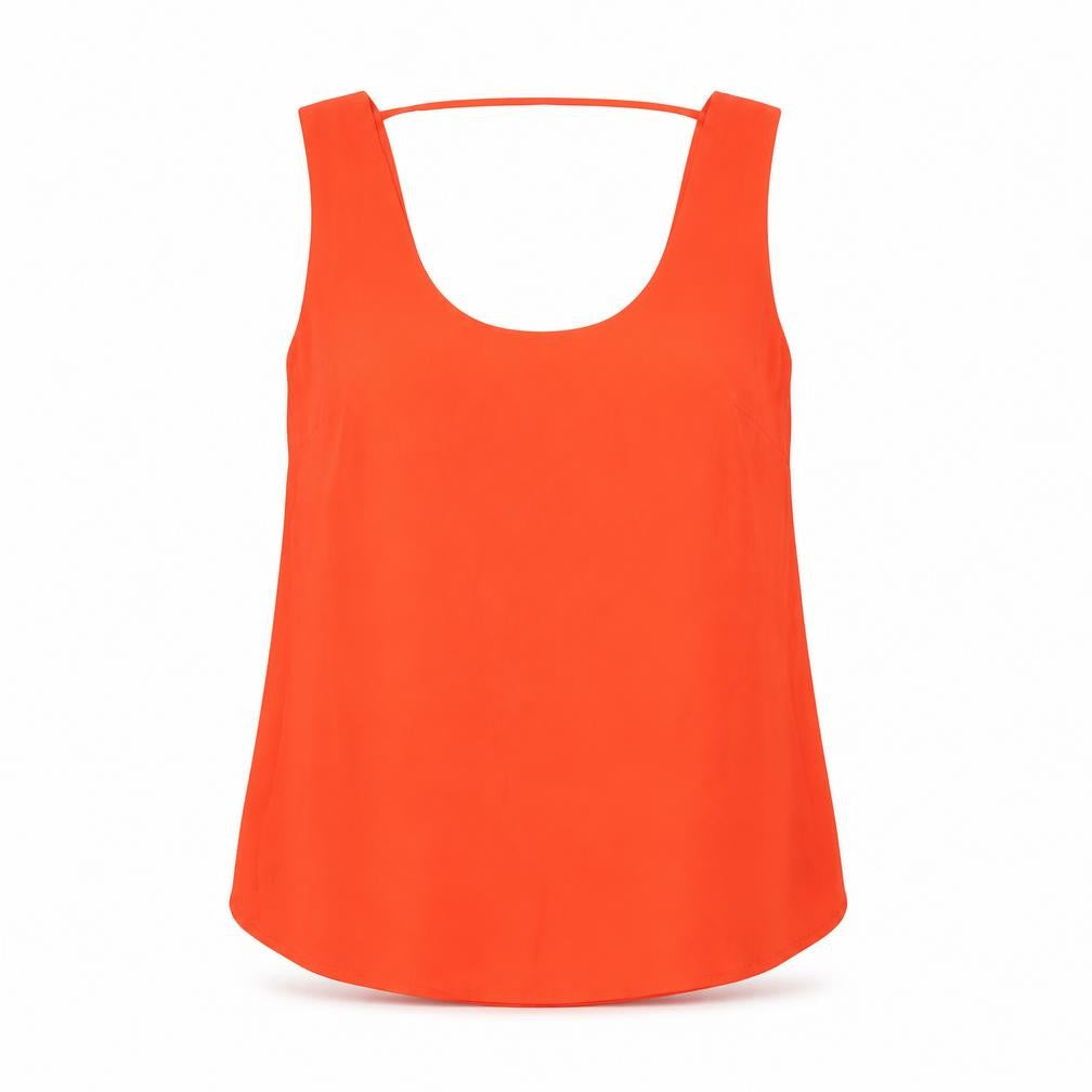 Oasis Women’s Orange Tank Top Size 16 Sleeveless Polyester Camisole